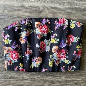 ALICE + OLIVIA Floral Bandeau Strapless Top